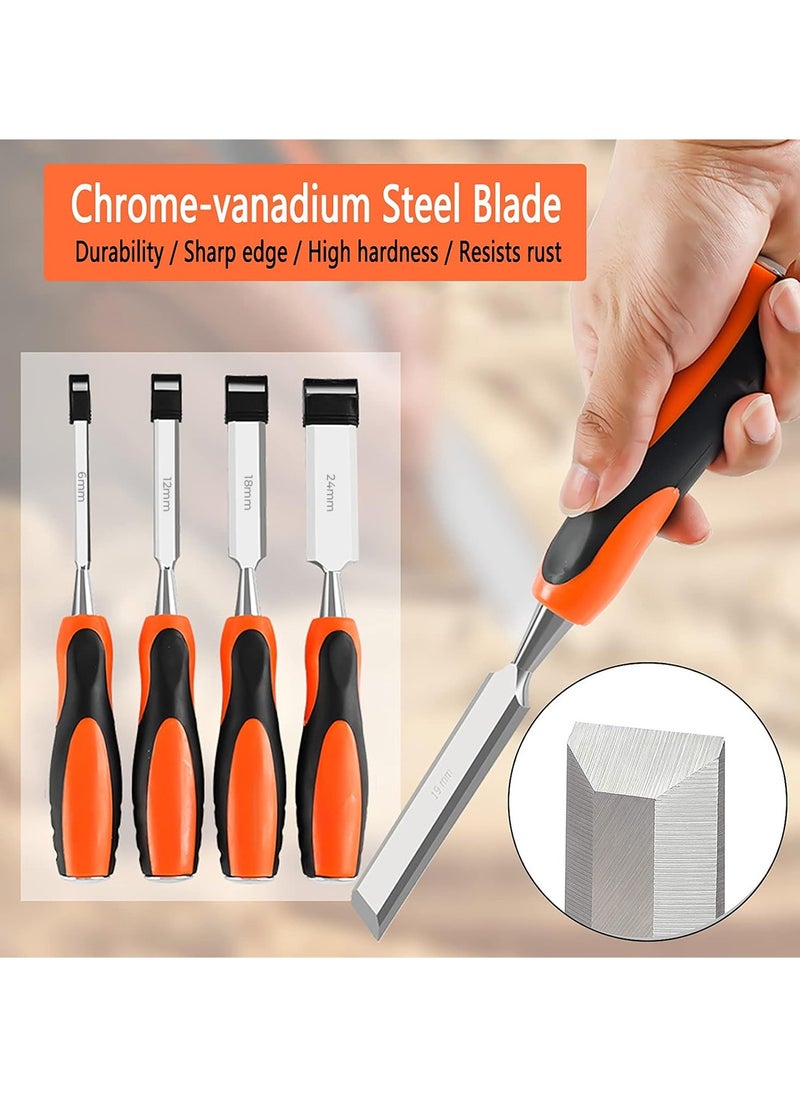 Deluxe - Chisel Set For Woodwork 4 Pcs Deluxe German Type Professional Quality Wood Chisel Set - Image 1