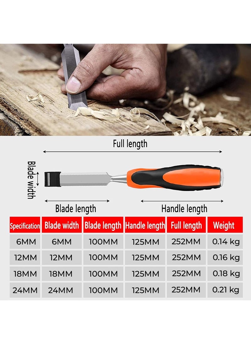 Deluxe - Chisel Set For Woodwork 4 Pcs Deluxe German Type Professional Quality Wood Chisel Set - Image 1