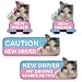 CNhoqc Student New Driver Magnet 4 Pcs Thumbs up Cat Please Be Patient Student New Driver Car Automotive Magnet Decal Safety Warning Reflective Rookie Magnetic Signs Bumper Sticker Reusable Movable - Image 2