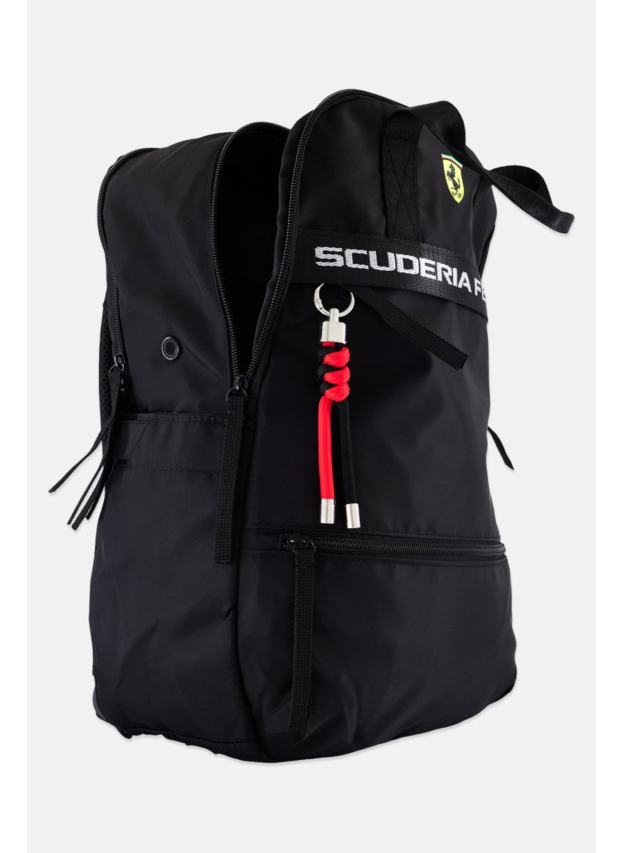 Scuderia Ferrari Men Brand Logo Backpack , Black  - Image 3