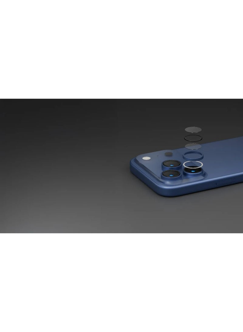 ليفيلو واقي عدسة iPhone 17 Pro / ProMax / واقي عدسة Lucent Duo مع نفاذية 99% / واقي عدسة مع 2x سبائك التيتانيوم - أزرق داكن - Image 2