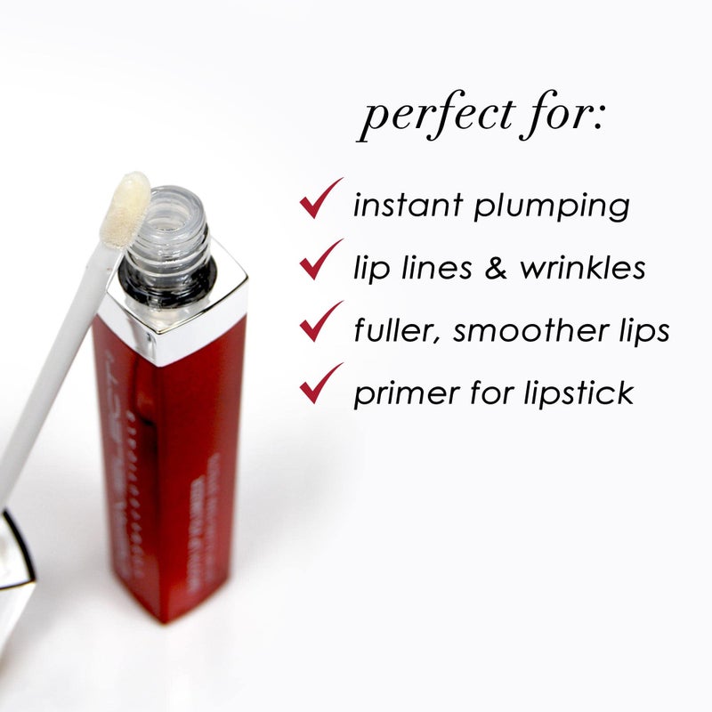 Dermelect Smooth Lip Volumizer for Lips - Anti Aging Plumper with Argan Oil, Shea Butter, Coconut Oil, Hyaluronic Acid Vitamin C Silkflo Hydrating Conditioning Lip Primer for Dryness Thin Lips .24 oz - Image 2