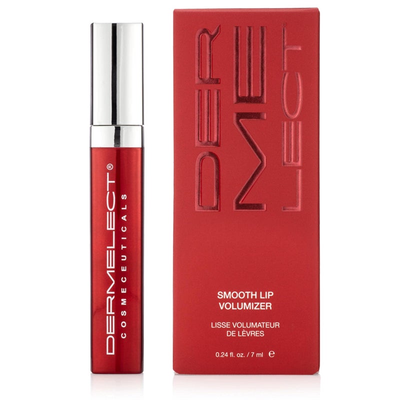 Dermelect Smooth Lip Volumizer for Lips - Anti Aging Plumper with Argan Oil, Shea Butter, Coconut Oil, Hyaluronic Acid Vitamin C Silkflo Hydrating Conditioning Lip Primer for Dryness Thin Lips .24 oz - Image 1