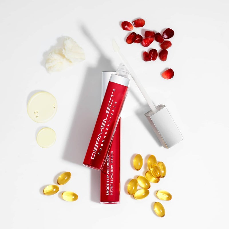 Dermelect Smooth Lip Volumizer for Lips - Anti Aging Plumper with Argan Oil, Shea Butter, Coconut Oil, Hyaluronic Acid Vitamin C Silkflo Hydrating Conditioning Lip Primer for Dryness Thin Lips .24 oz - Image 5