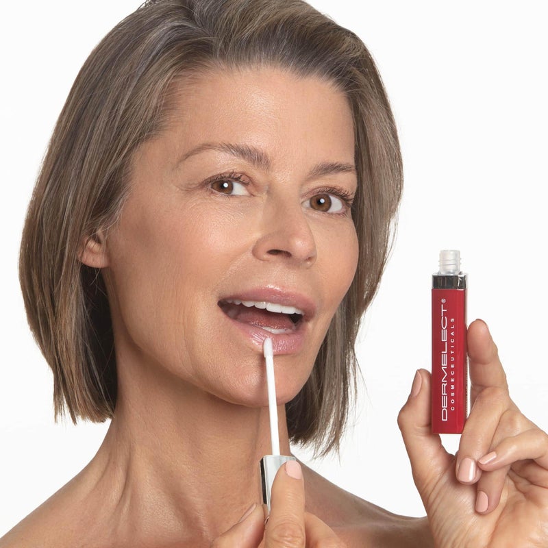 Dermelect Smooth Lip Volumizer for Lips - Anti Aging Plumper with Argan Oil, Shea Butter, Coconut Oil, Hyaluronic Acid Vitamin C Silkflo Hydrating Conditioning Lip Primer for Dryness Thin Lips .24 oz - Image 4