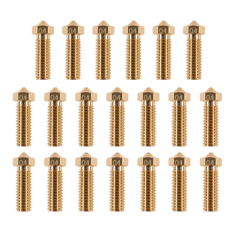 UMLIFE 20PCS 3D Brass Volcano Nozzle M6 Thread Nozzles 0.4mm M6 Printed Head for 1.75mm Filament 3D Printer Parts Volcano Heater Block J-Head Hotend Extruder - Image 5
