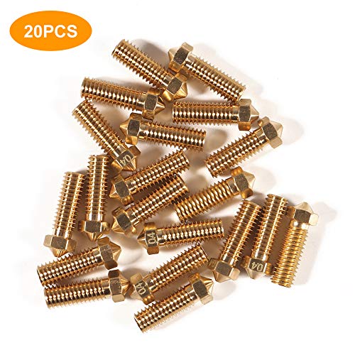 UMLIFE 20PCS 3D Brass Volcano Nozzle M6 Thread Nozzles 0.4mm M6 Printed Head for 1.75mm Filament 3D Printer Parts Volcano Heater Block J-Head Hotend Extruder - Image 4