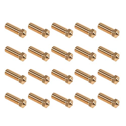 UMLIFE 20PCS 3D Brass Volcano Nozzle M6 Thread Nozzles 0.4mm M6 Printed Head for 1.75mm Filament 3D Printer Parts Volcano Heater Block J-Head Hotend Extruder - Image 2