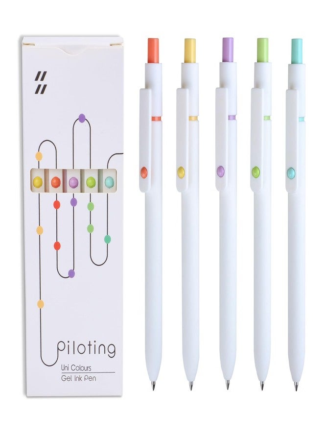 VICO Gel Pens, 5 pcs 0.5mm Japanese Black Ink Fine Point Smooth Writing Pens, Aesthetic Cute Pens for Journaling, Cute Stuff Home School Office Supplies Gifts Women - Image 1