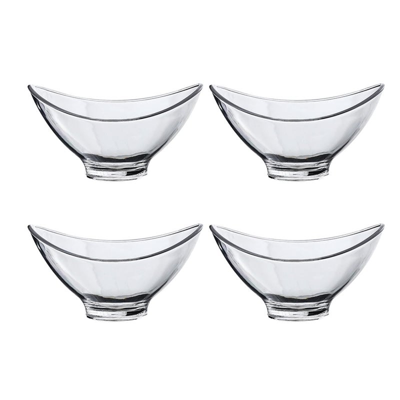 4Pcs Acrylic Salad Bowls 17.5cm Multi Purpose Serving Bowls for Fruit Dessert Snack Storage - Image 2