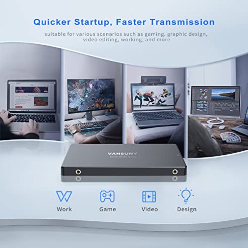 X12 B SSD، محركات أقراص ذات حالة صلبة داخلية مقاس 2.5 بوصة تصل إلى 550 ميجابايت/ثانية، III 6 جيجابايت/ثانية 3D NAND TLC SSD داخلي - Image 5