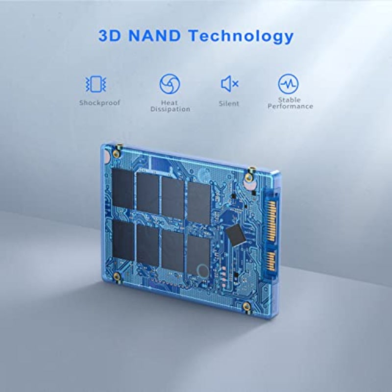 X12 B SSD، محركات أقراص ذات حالة صلبة داخلية مقاس 2.5 بوصة تصل إلى 550 ميجابايت/ثانية، III 6 جيجابايت/ثانية 3D NAND TLC SSD داخلي - Image 4
