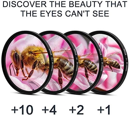 Sedremm 82mm Lens Filter Accessories Kit:UV CPL Adjustable ND Filter(ND2-ND400),Macro Close up Filter Set(+1,+2,+4,+10),Lens Hood,3 in 1 Grey Card for Canon Nikon Sony Pentax Olympus Fuji DSRL Camera - Image 3