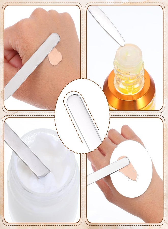 Exircy 3 pcs Foundation Spatula Makeup Spatula Stainless Steel Professional Makeup Spatulas for Even Application of Foundation Tiny Facial Beauty Palette Mixer Face Cream Applicator Cosmetic Mixing Tool - Image 4