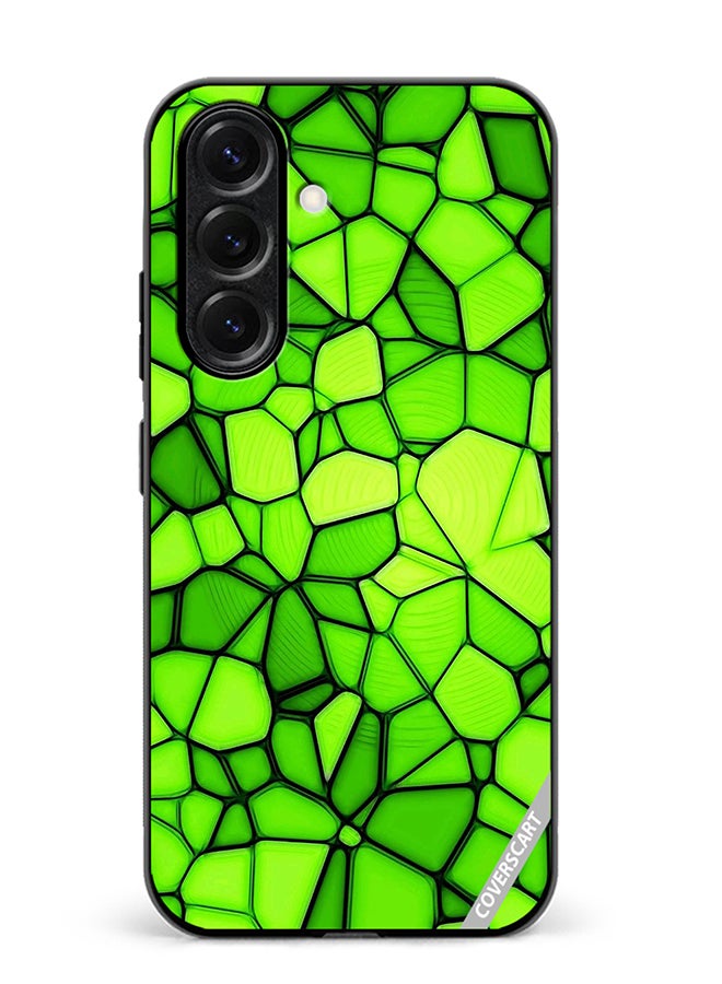 VR CREATIVE Protective Case Cover For Samsung Galaxy S25 Green Abstract Design Multicolour