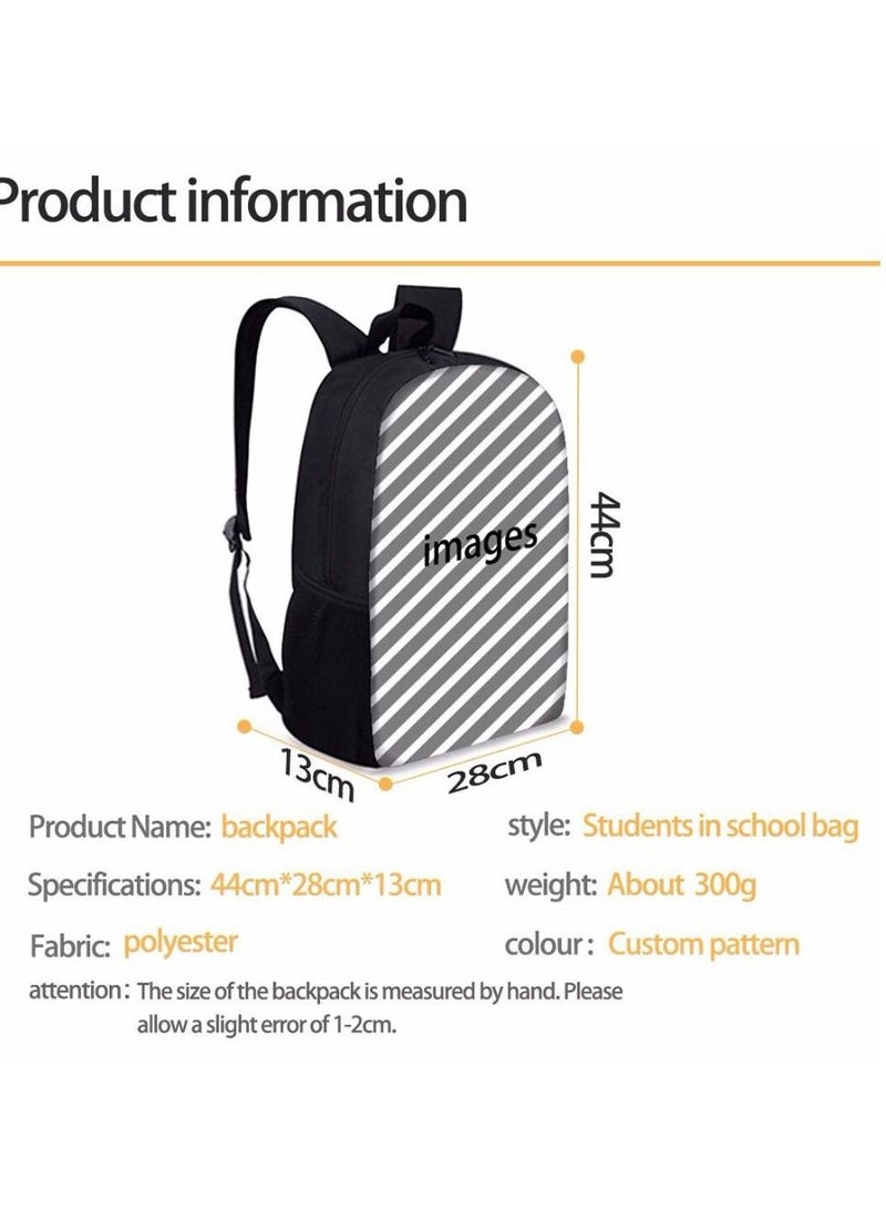 Y&D 3-Piece Rainbow Friends 3D Print Insulated Lunch Backpack Set Multicolour - Image 3