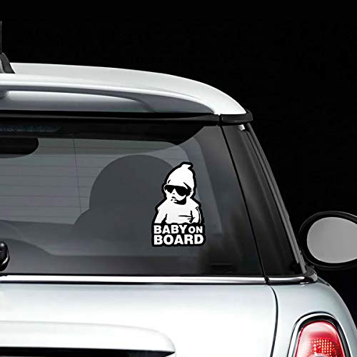FINENIC Baby on Board Sticker for Cars (2 PCS) Baby on Board Sign Decal No Need for Suction Cup or Magnets Strong Adhesive/Removable/Reflective/Waterproof - Image 2