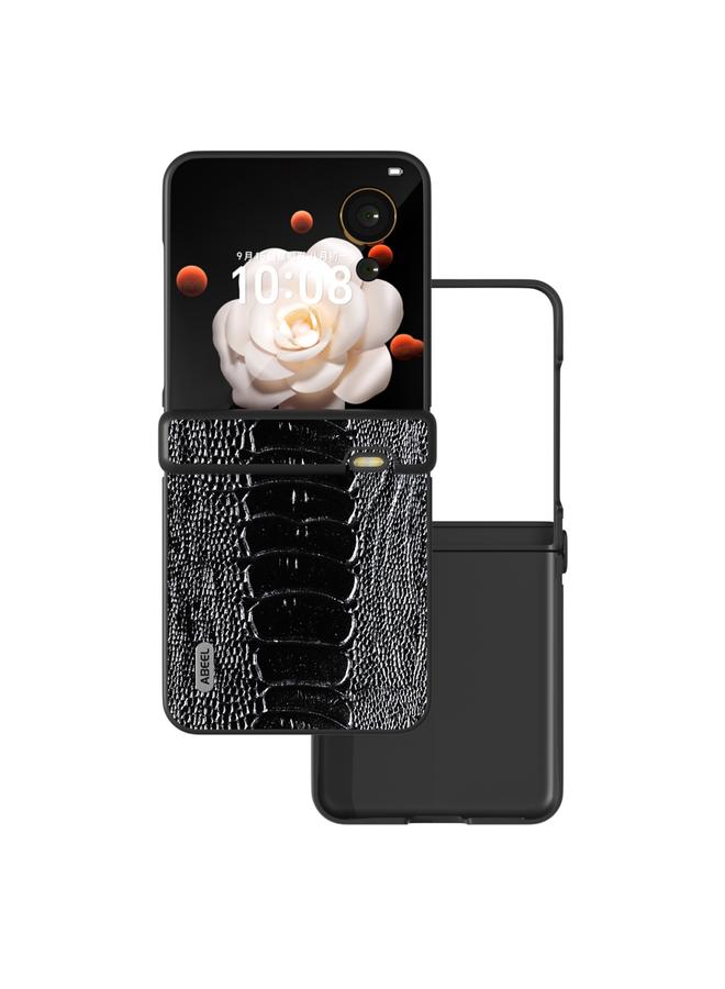 S-TOP Case For Honor Magic V Flip ABEEL Three Parts Genuine Leather Weilai Series Phone Case - Image 1