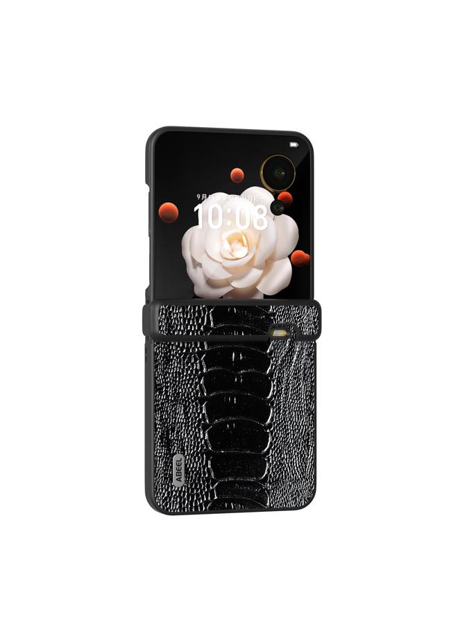 S-TOP Case For Honor Magic V Flip ABEEL Three Parts Genuine Leather Weilai Series Phone Case - Image 2