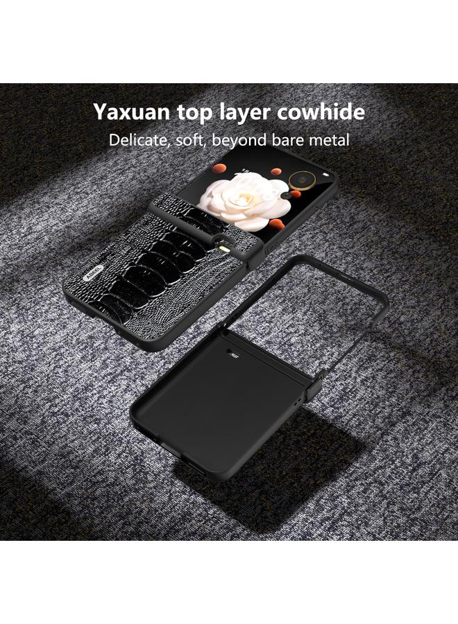 S-TOP Case For Honor Magic V Flip ABEEL Three Parts Genuine Leather Weilai Series Phone Case - Image 4