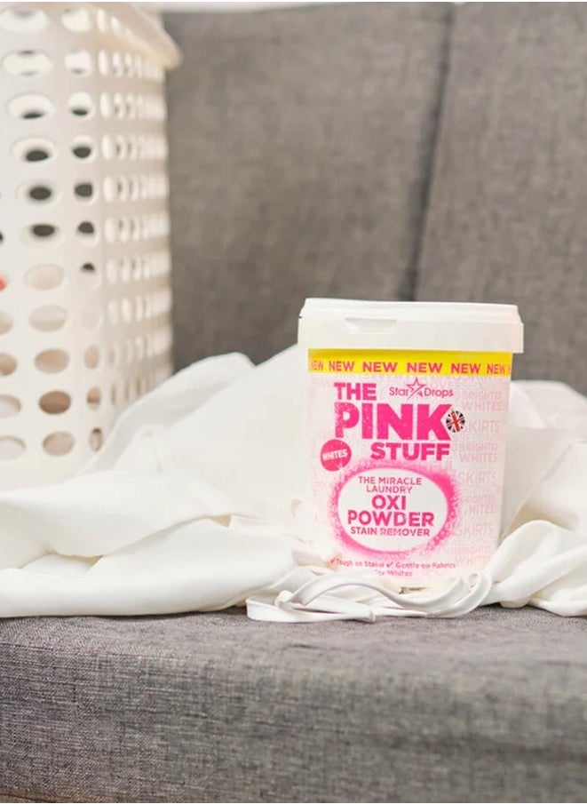 THE PINK STUFF - Stardrops The Pink Stuff Miracle Laundry Oxi Powder Stain Remover, Whites, 1 kg - Image 1
