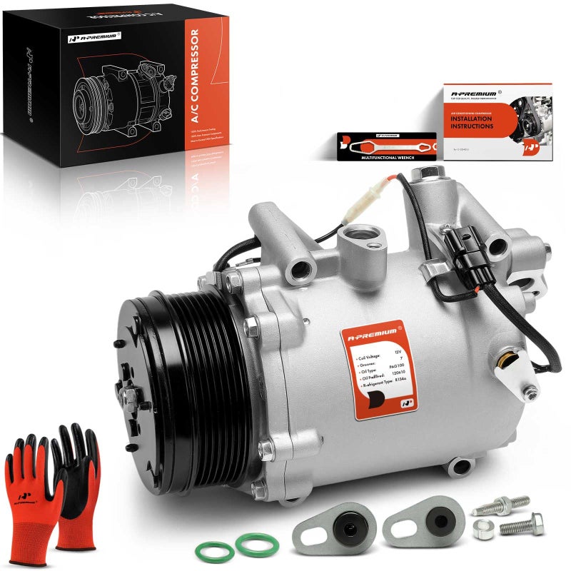 APremium Air Conditioner AC Compressor with Clutch Compatible with Honda CRV 20072011 Acura RDX 20072012