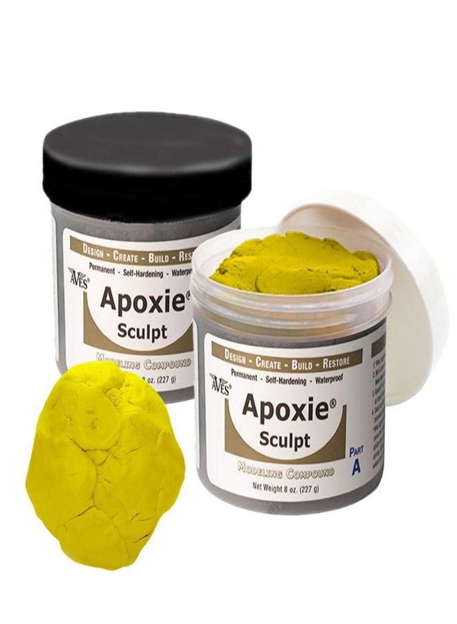 Aves Apoxie Sculpt - 2 Part Modeling Compound (A & B) - 1 lb, Apoxie Sculpt for Sculpting, Modeling, Filling, Repairing, Simple to Use and Durable Self-Hardening Modeling Compound - Yellow - Image 1