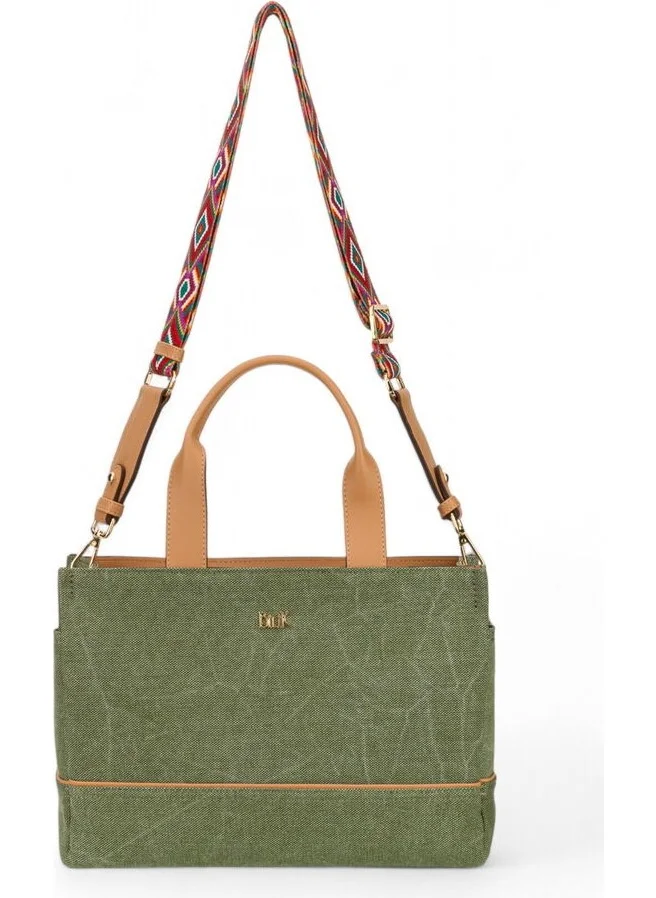 Bilik Deri Bilik Leather Green Women's Shoulder Bag Mambo