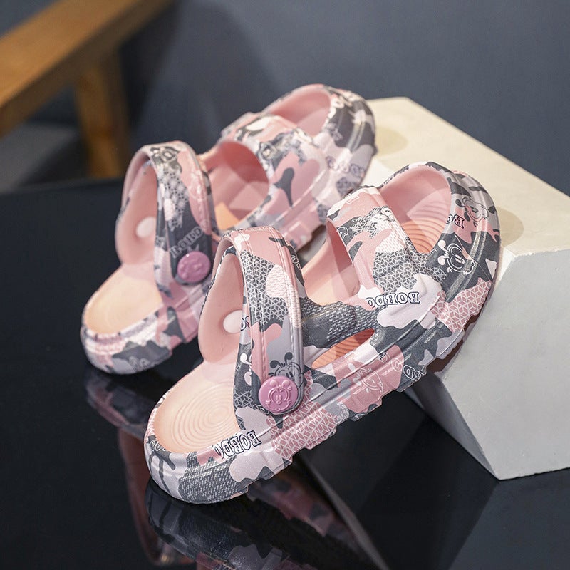 Babu Bean Children'S Shoes Boys Sandals 2025 Open Toe Non-Slip Soft Bottom Boys Children'S Sports Beach Shoes - Image 1