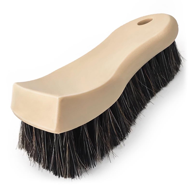 YeewayVeh Long Bristle Horse Hair Brush for Leather Versatile Leather Cleaning Brush for Car Interior Seat Carpet Upholstery Furniture and Shoes