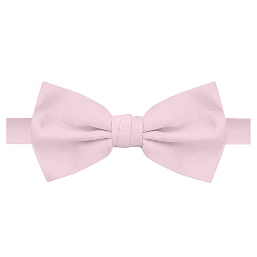 Jacob Alexander Men's Pretied Banded Adjustable Solid Color Bowtie - Bridal - Image 1