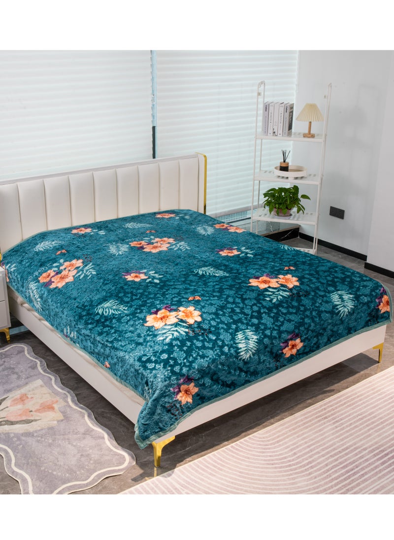 Stargold Single Ply Premium Cloudy Blanket Made by 100% Polyester SPUN YARN Obtained from Virgin Polyester Which is Suitable for winter and Rainy Season 160X220CM 5LB  - Image 1