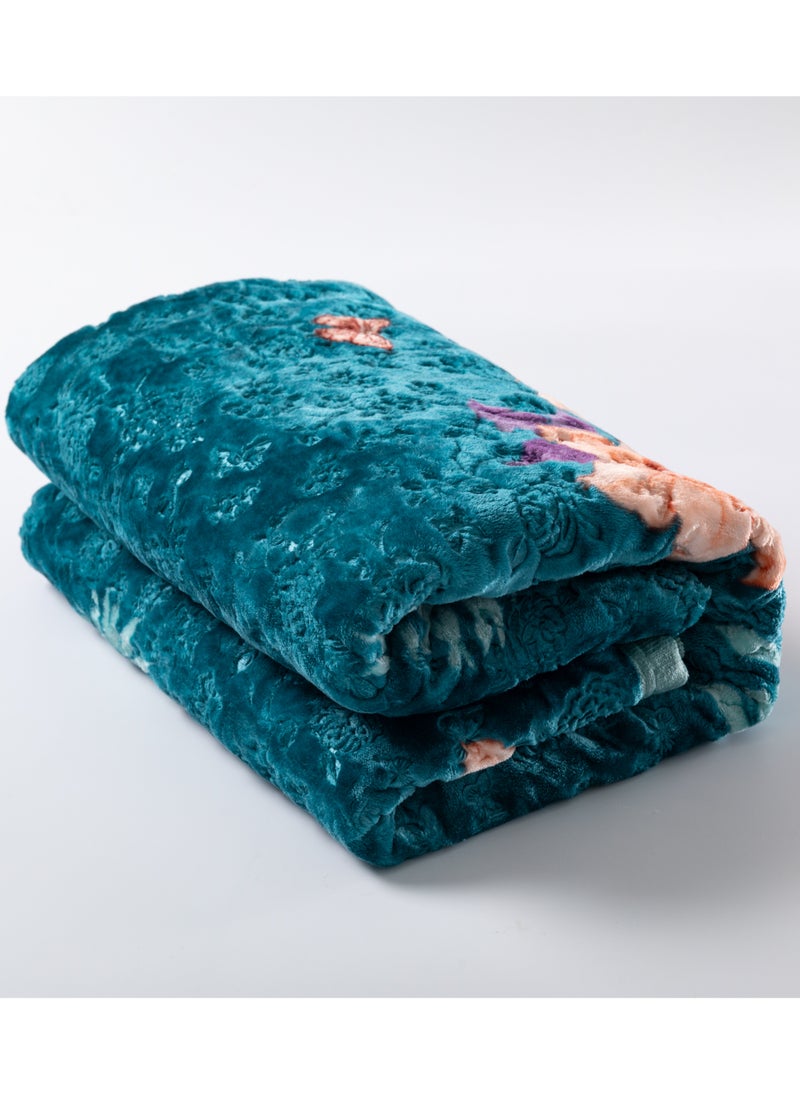 Stargold Single Ply Premium Cloudy Blanket Made by 100% Polyester SPUN YARN Obtained from Virgin Polyester Which is Suitable for winter and Rainy Season 160X220CM 5LB  - Image 2