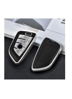OUYoo OUYoo Key Fob Cover Case, Keychain, Metal Shell Cover Compatible for BMW 2 3 5 7 Series X1 X2 X3 X5 X6 X7 X5m Z4 M3 M5 M6 G05 G20 G30 G31 G80 F10 F15 Series Premium TPU all-inclusive key case with key chain.（Green）  - Image 3