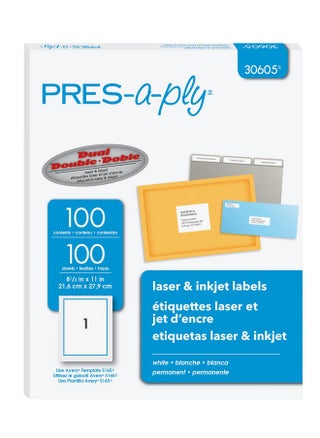 Laser Address Labels 8.5 X 11 Inches White Box Of 100 (30605) - pzsku/ZC3E9F3663624051C9DD0Z/45/_/1721910944/7e1b6afa-9a20-4181-bd7d-8ede28e7856d