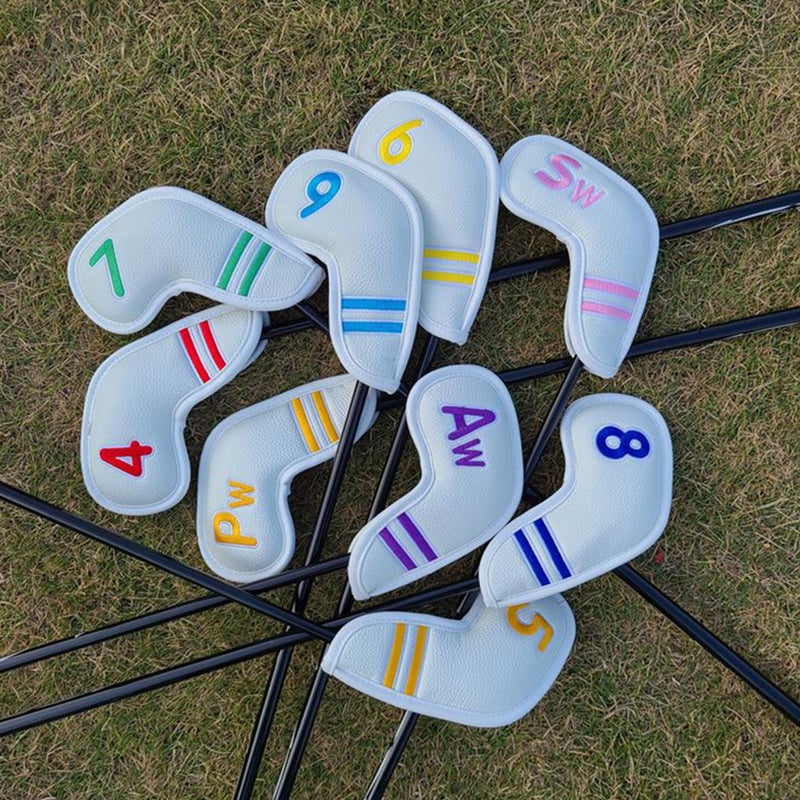 9Pcs Digital Golfs Rod Cover Golfs Supplies Golfs Putter Cover PU Cover - Image 4