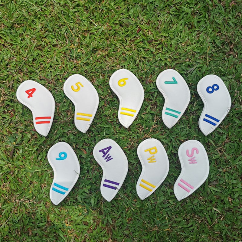 9Pcs Digital Golfs Rod Cover Golfs Supplies Golfs Putter Cover PU Cover - Image 2