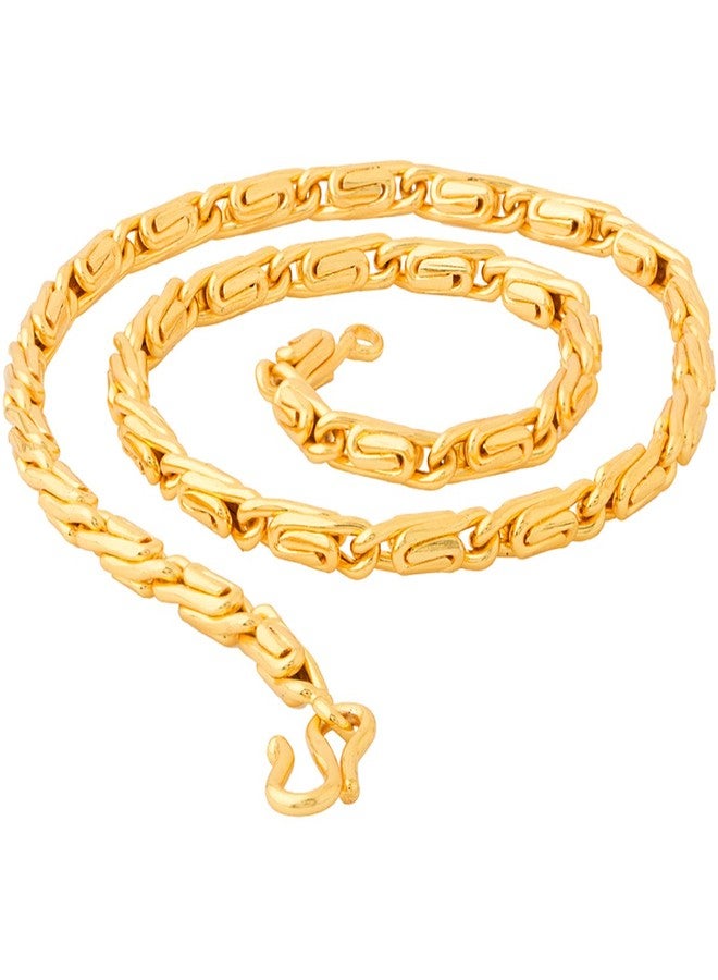 Thrillz Stylish Matte Finish Neck Chain For Men & Boys (Gold) - Image 1