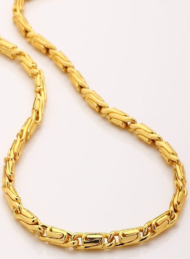 Thrillz Stylish Matte Finish Neck Chain For Men & Boys (Gold) - Image 2