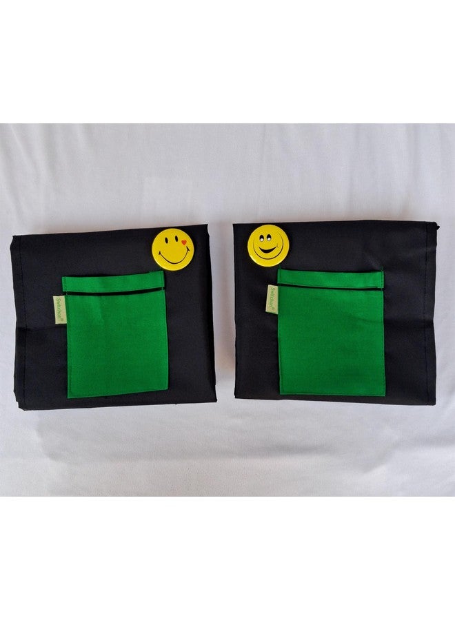 Switchon Waterproof Kids Polyester for Multi Purpose Cooking Painting and School Apron with Front Pocket Pack of 2 Apron-Green - Image 3