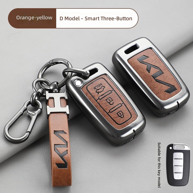 Kia Key Case Compatible with K5, K2, K3, K4, KX5, KXCROSS, Rio, Soul – Zinc Alloy Retro Style (Dark Green) - Image 1
