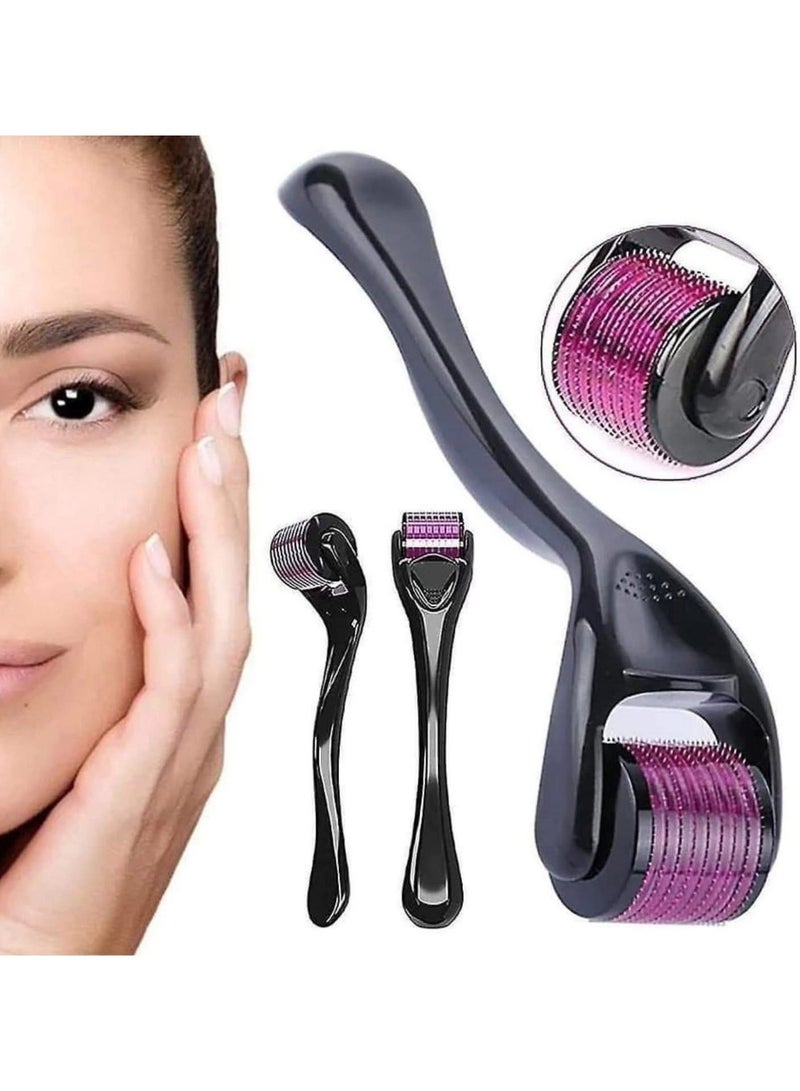 Derma Roller System, 0.5mm Titanium Micro Needles, 540 Needles for Face Care and Hair Growth - Image 1