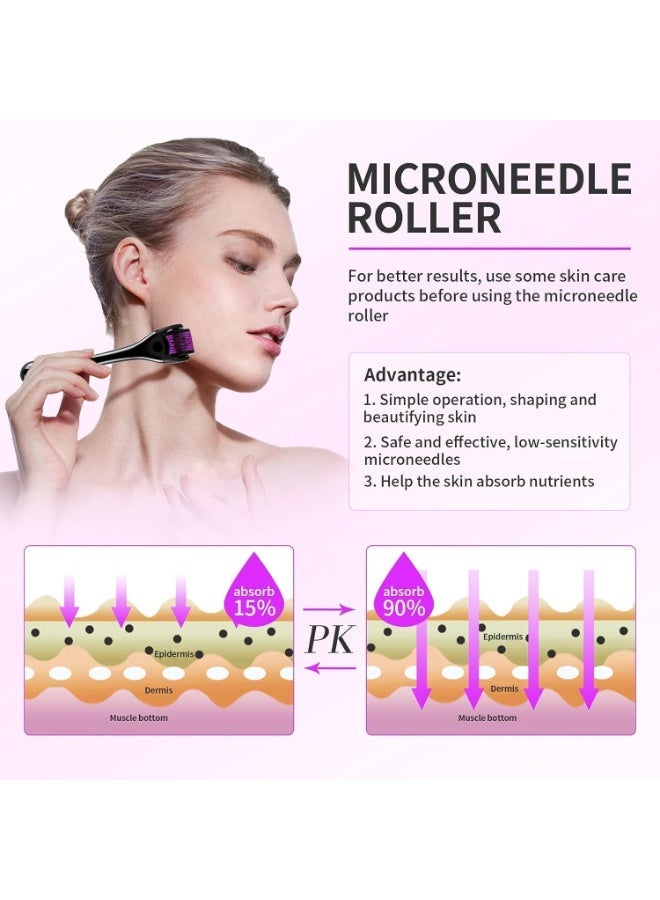 Derma Roller System, 0.5mm Titanium Micro Needles, 540 Needles for Face Care and Hair Growth - Image 5