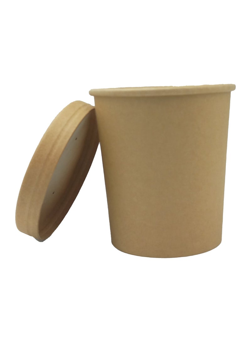 IDEAL PACK KRAFT PAPER NOODLE BOWL 16 OZ PACK OF 5 PCS 3 PKTS - Image 2