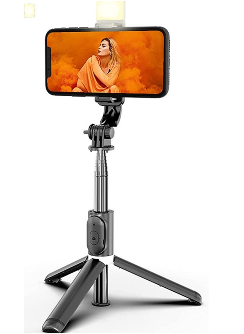 ELTRAZONE - Portable Selfie Stick Tripod with Light with Detachable Bluetooth Remote,41 Inch Extendable Tripod Compatible with IPhone 13 Pro/12/11 Pro/Max/XS/XR/X and Samsung Galaxy S10/S9 Plus - Image 1