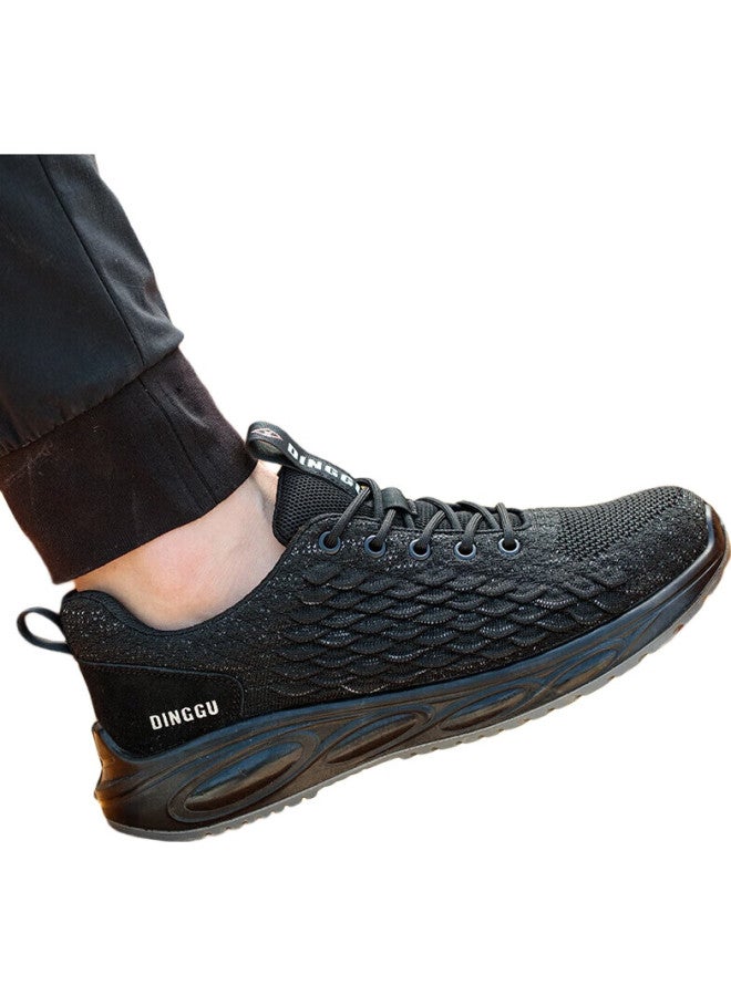 Dinggu Safety Shoes For Men, All-Season Lightweight, Anti-Smashing, Anti-Puncture, Steel Toe, Construction Site Work Boots Jd1200Hei42 - Image 1
