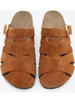 MARJIN Women's Leather Closed Front Casual Suede Slippers Yolis  - Image 4