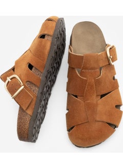 MARJIN Women's Leather Closed Front Casual Suede Slippers Yolis  - Image 5
