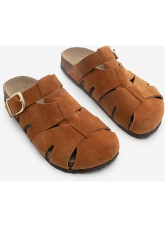 MARJIN Women's Leather Closed Front Casual Suede Slippers Yolis  - Image 3