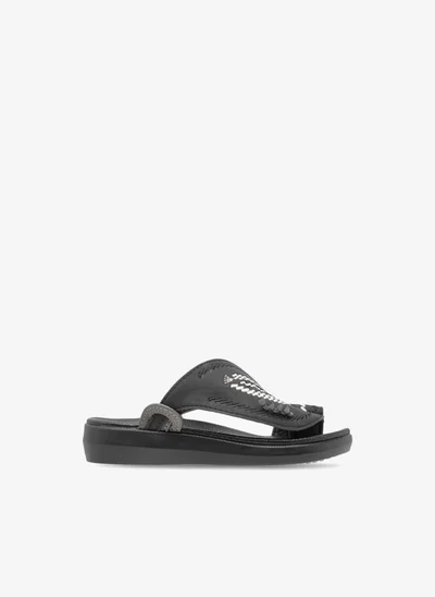 Al Waha Boys Embroidered Slip-On Arabic Sandals with Toe-Loop Detail Ramadan Collection